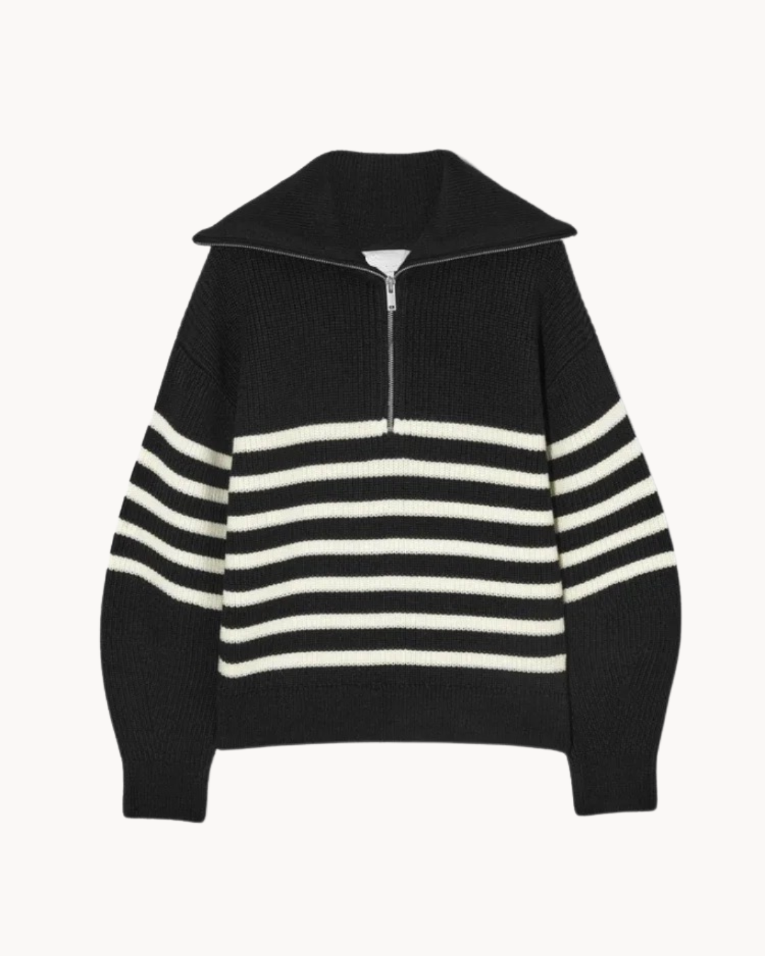 Sia | Pull rayé demi-zip pour femme