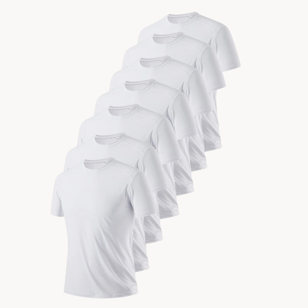 Alice | Pack de 10 t-shirts blancs actifs à manches courtes