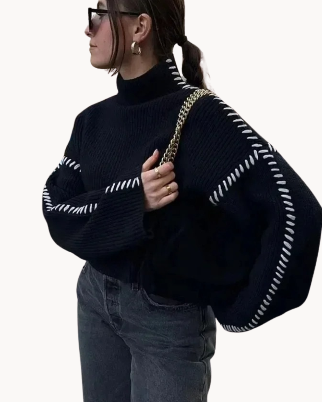 Ela | Pull-over de luxe à col roulé