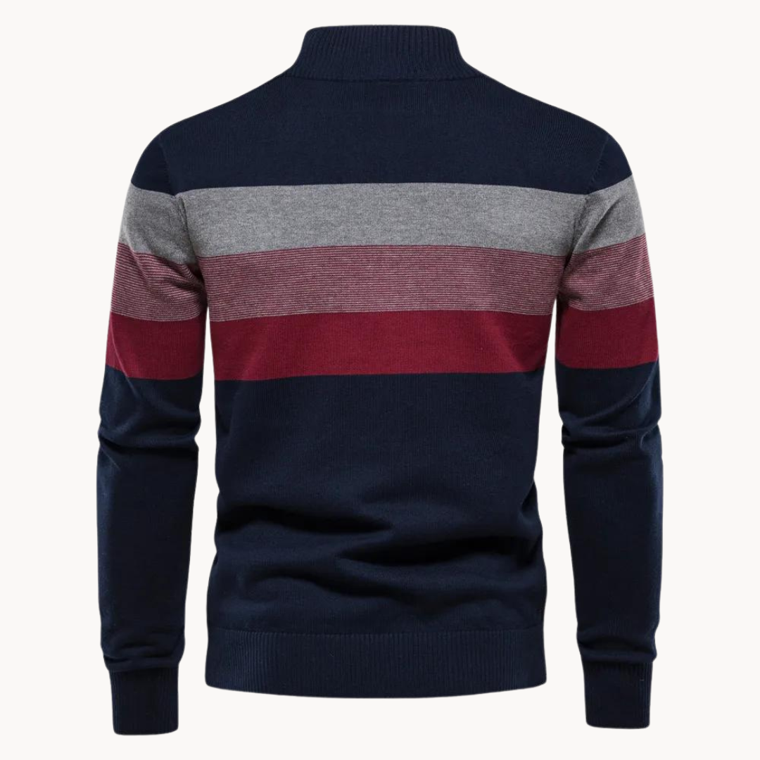 Bruno | Pull-over en tricot avec demi-zip pour hommes